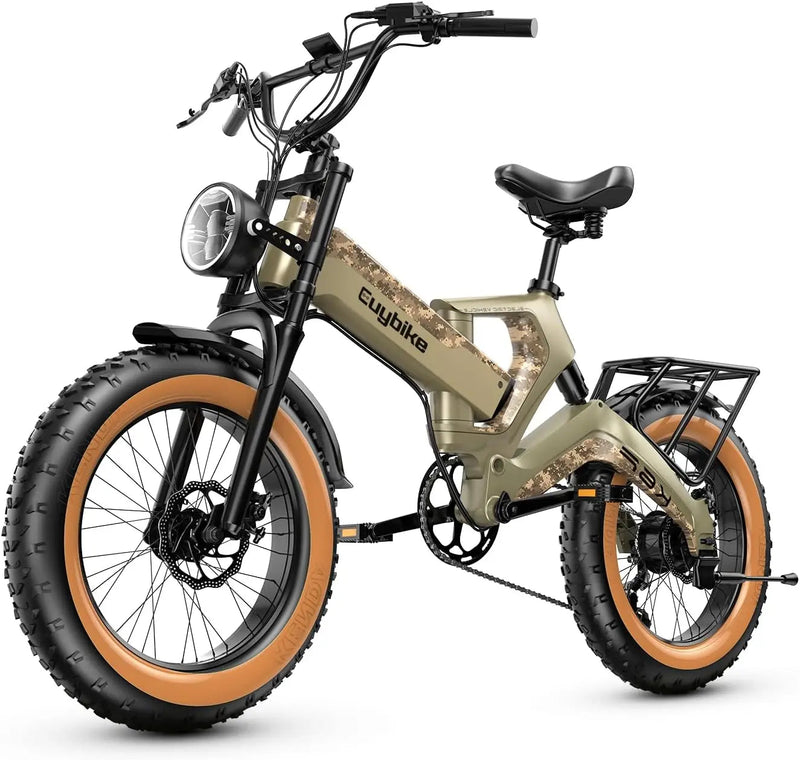 EUY Fat Tire Ebike – 1000W, 48V Battery, Shimano 8-Speed, All-Terrain 
