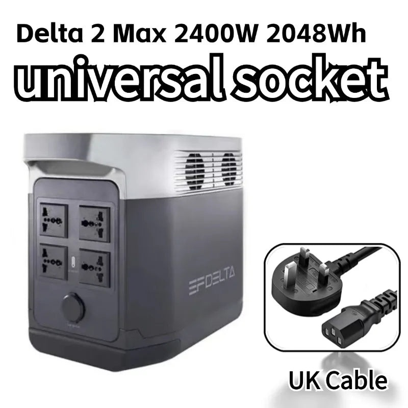 EcoFlow DELTA 2 Max – 2048Wh, 3000W, Portable Solar Generator 